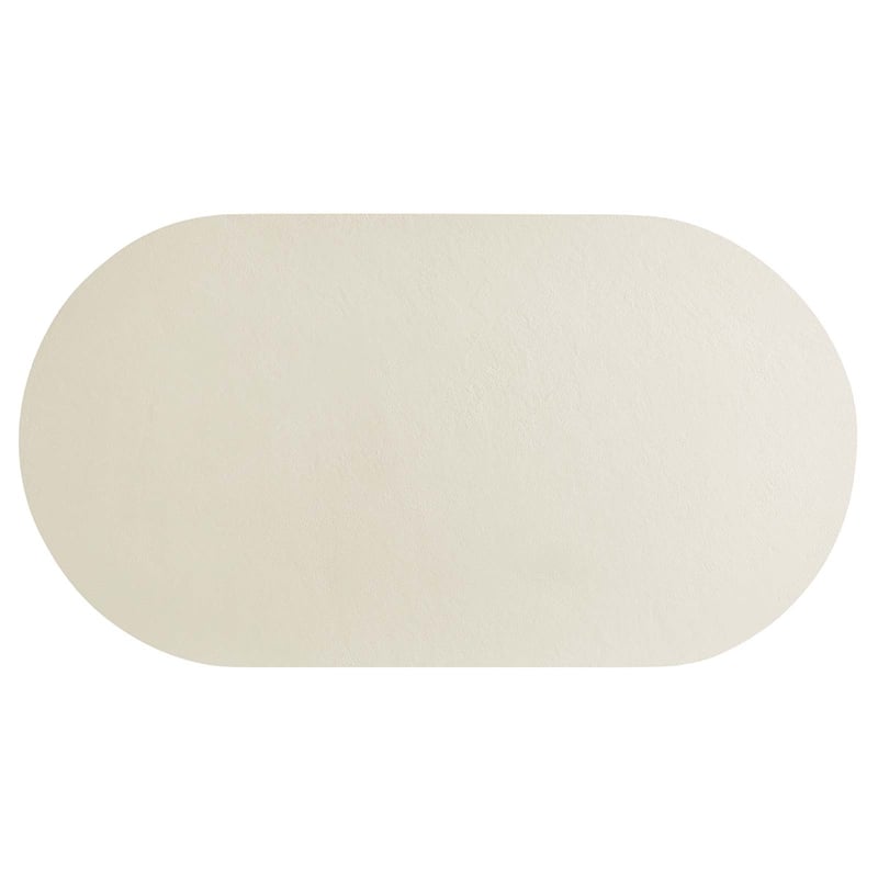 Caspian Oval Concrete Coffee Table in White