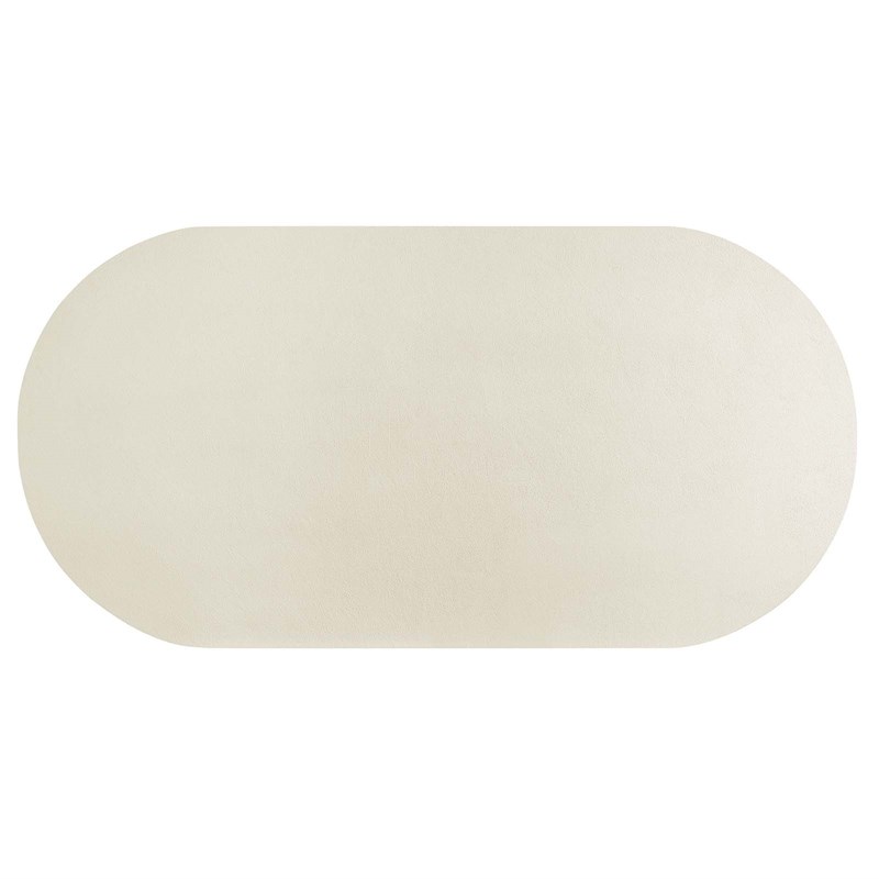 caspian 72&quot oval concrete dining table in white