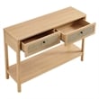 Chaucer Wood Entryway Console Table in Oak