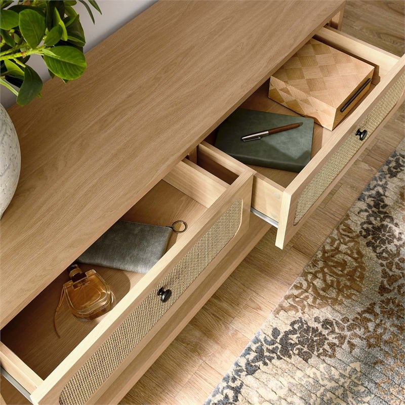 Chaucer Wood Entryway Console Table in Oak