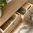 Chaucer Wood Entryway Console Table in Oak