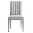 French Vintage Tufted Fabric Dining Side Chairs Set of 2