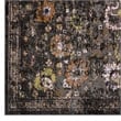 Minu Distressed Floral Lattice 4x6 Area Rug in Black Yellow and Orange