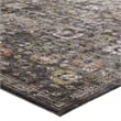 Minu Distressed Floral Lattice 4x6 Area Rug in Black Yellow and Orange