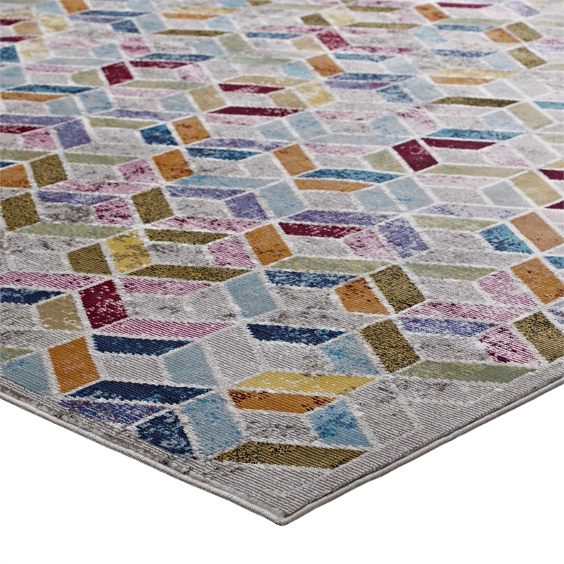 Laleh Geometric Mosaic 4x6 Area Rug in Multicolored