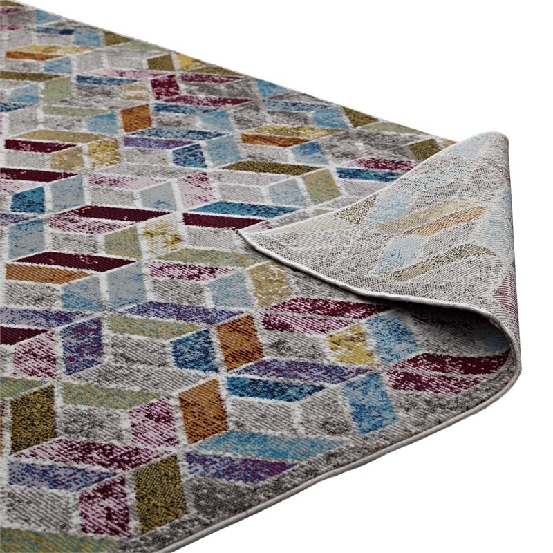 Laleh Geometric Mosaic 4x6 Area Rug in Multicolored