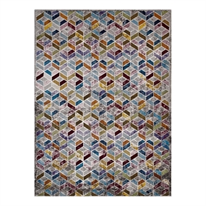 Laleh Geometric Mosaic 4x6 Area Rug in Multicolored