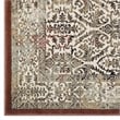 Hester Ornate Turkish 5x8 Vintage Area Rug in Tan and Walnut Brown