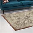 Hester Ornate Turkish 5x8 Vintage Area Rug in Tan and Walnut Brown