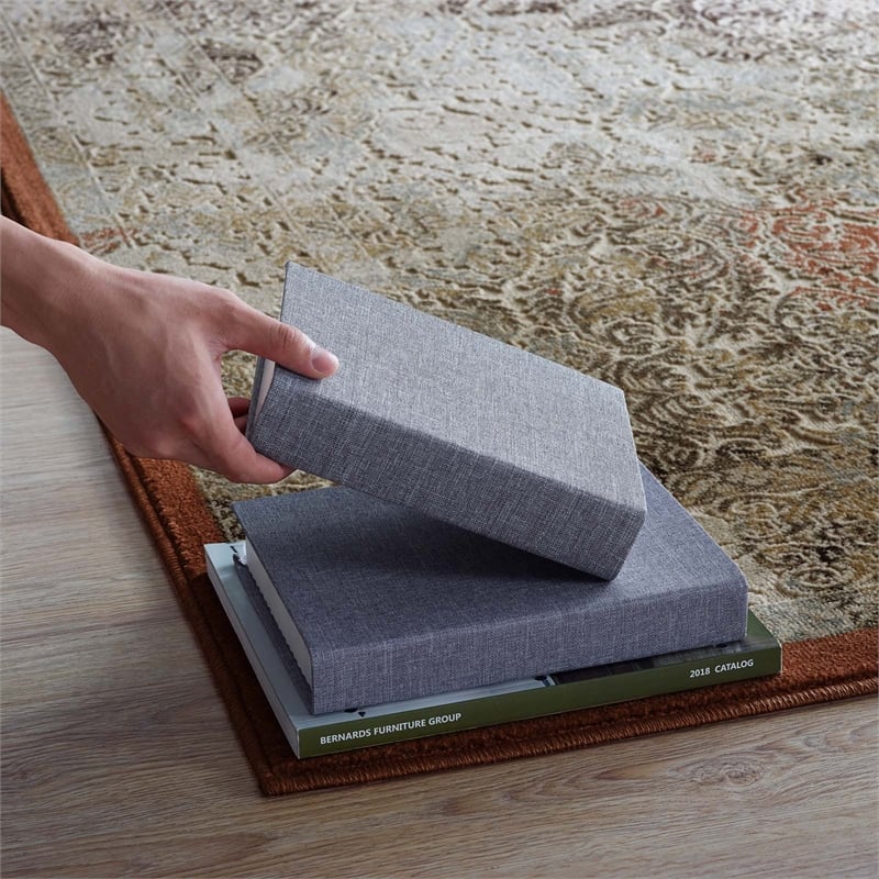 Hester Ornate Turkish 8x10 Vintage Area Rug in Tan and Walnut Brown