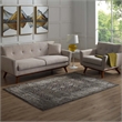 Berit Distressed Vintage Floral Lattice 5x8 Area Rug in Brown and Beige