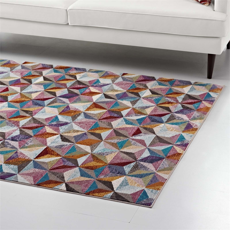 Arisa Geometric Hexagon Mosaic 4x6 Area Rug in Multicolored