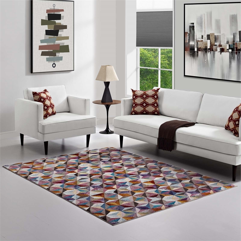 Arisa Geometric Hexagon Mosaic 4x6 Area Rug in Multicolored