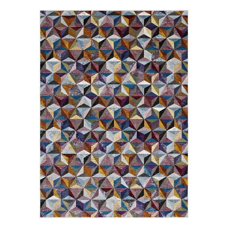Arisa Geometric Hexagon Mosaic 4x6 Area Rug in Multicolored