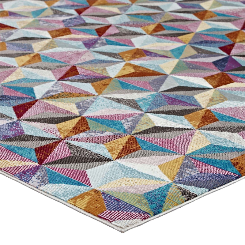Arisa Geometric Hexagon Mosaic 8x10 Area Rug in Multicolored