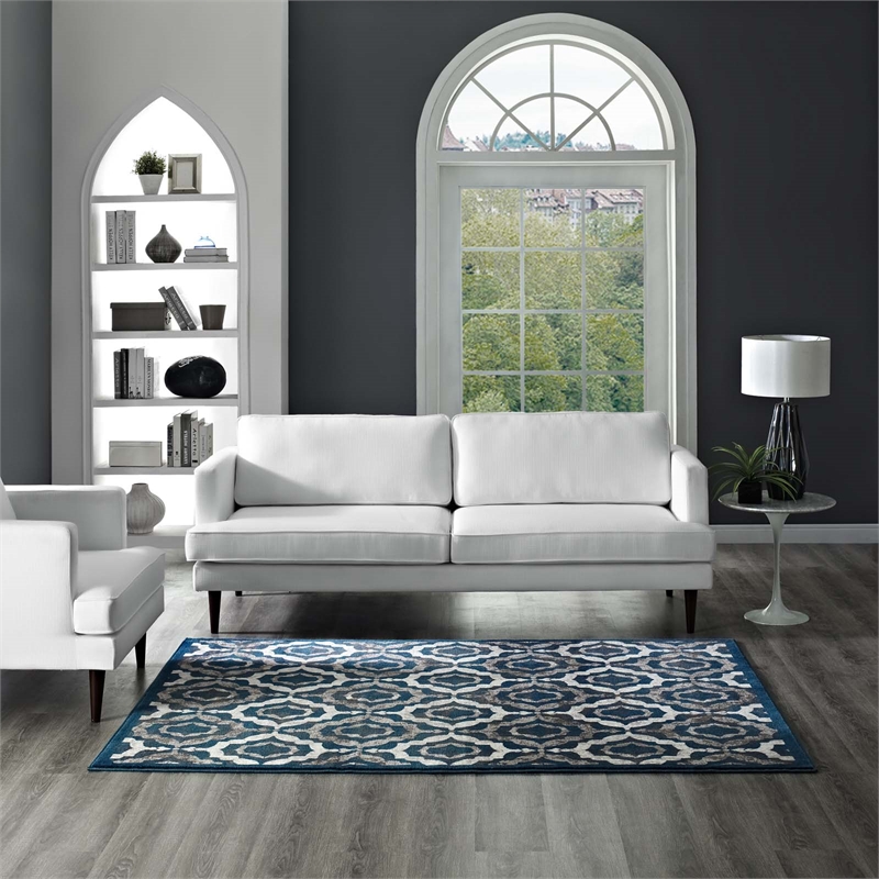 Rustic Vintage Moroccan Trellis 5x8 Area Rug