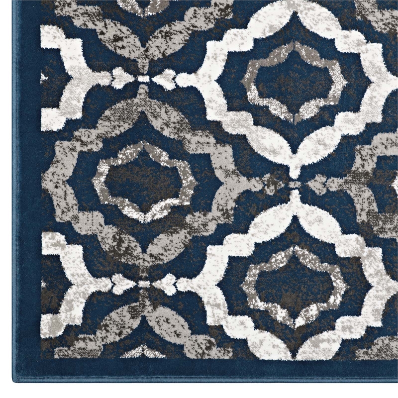 Rustic Vintage Moroccan Trellis 8x10 Area Rug
