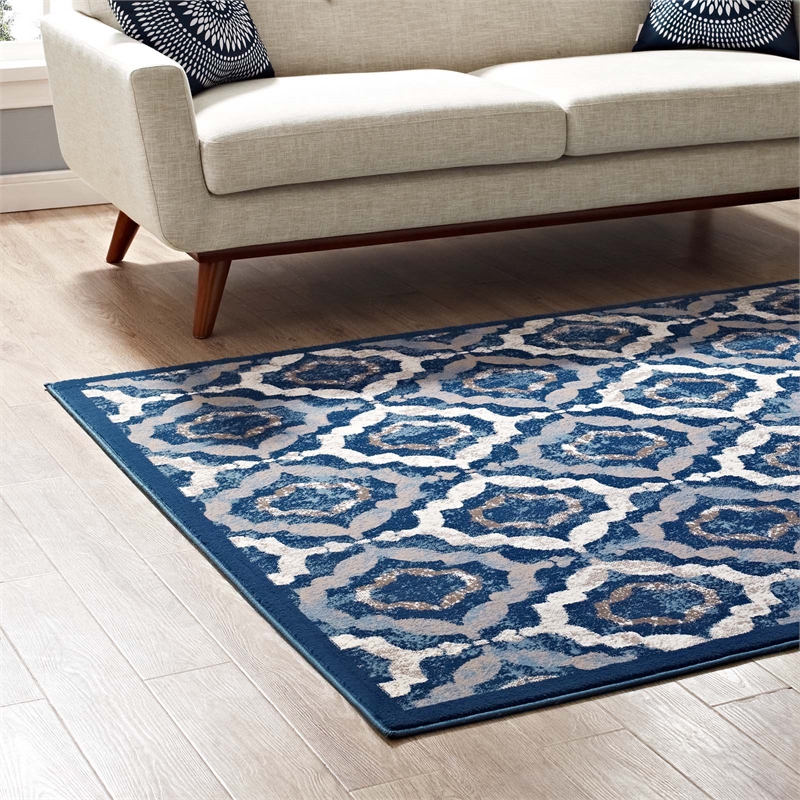 Rustic Vintage Moroccan Trellis 5x8 Area Rug
