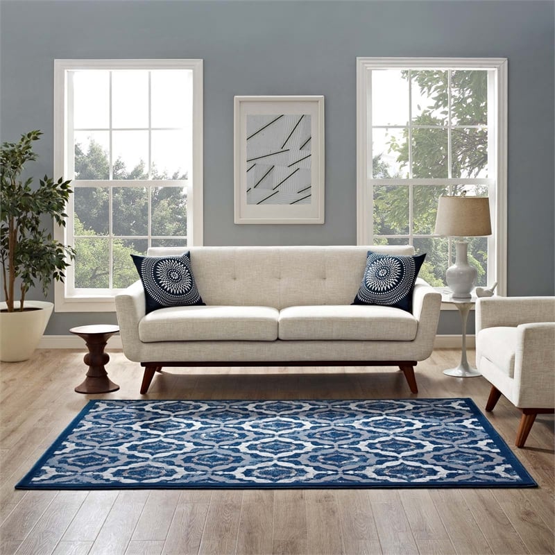 Rustic Vintage Moroccan Trellis 5x8 Area Rug