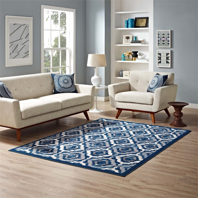 Rustic Vintage Moroccan Trellis 5x8 Area Rug
