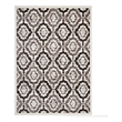 Kalinda Rustic Vintage Moroccan Trellis 5x8 Area Rug in Brown Beige and Ivory