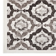Kalinda Rustic Vintage Moroccan Trellis 8x10 Area Rug in Brown Beige and Ivory