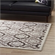 Kalinda Rustic Vintage Moroccan Trellis 8x10 Area Rug in Brown Beige and Ivory