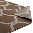 Beltara Chain Link Transitional Trellis 5x8 Area Rug in Dark Tan and Beige