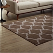 Beltara Chain Link Transitional Trellis 5x8 Area Rug in Dark Tan and Beige
