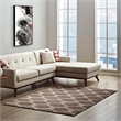 Beltara Chain Link Transitional Trellis 5x8 Area Rug in Dark Tan and Beige