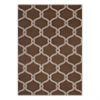 Beltara Chain Link Transitional Trellis 5x8 Area Rug in Dark Tan and Beige