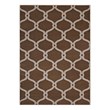 Beltara Chain Link Transitional Trellis 8x10 Area Rug in Dark Tan and Beige