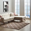 Beltara Chain Link Transitional Trellis 8x10 Area Rug in Dark Tan and Beige