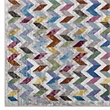 Gemma Chevron Mosaic 4x6 Area Rug in Multicolored