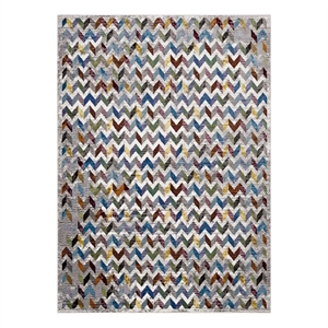 Gemma Chevron Mosaic 5x8 Area Rug in Multicolored