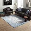 Distressed Floral Lattice Contemporary 5x8 Area Rug