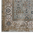 Distressed Vintage Floral Lattice 5x8 Area Rug
