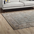 Distressed Vintage Floral Lattice 5x8 Area Rug