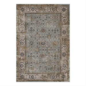 Distressed Vintage Floral Lattice 5x8 Area Rug