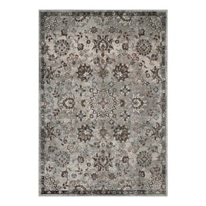 Distressed Vintage Floral Lattice 5x8 Area Rug