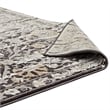 Ganesa Distressed Diamond Floral Lattice 5x8 Area Rug in Black and Beige