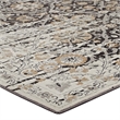 Ganesa Distressed Diamond Floral Lattice 8x10 Area Rug in Black and Beige