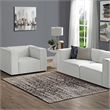 Ganesa Distressed Diamond Floral Lattice 8x10 Area Rug in Black and Beige