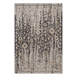Ganesa Distressed Diamond Floral Lattice 8x10 Area Rug in Black and Beige