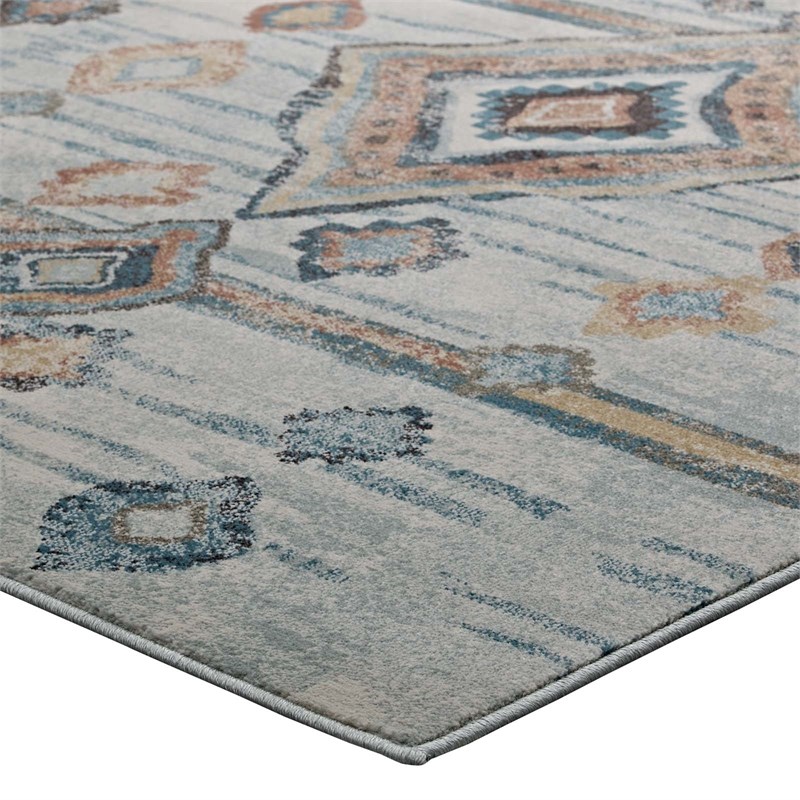Distressed Moroccan Tribal Abstract Diamond 5x8 Area Rug