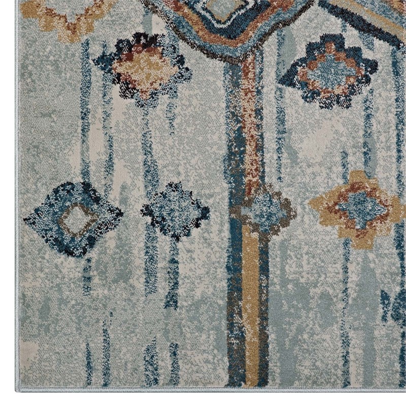 Distressed Moroccan Tribal Abstract Diamond 5x8 Area Rug