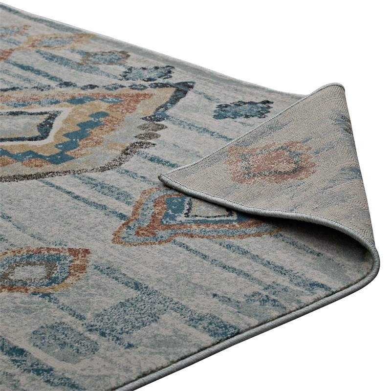 Distressed Moroccan Tribal Abstract Diamond 5x8 Area Rug