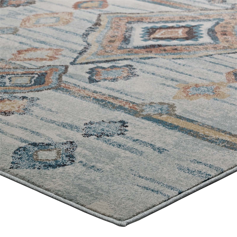 Distressed Moroccan Tribal Abstract Diamond 8x10 Area Rug