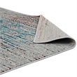 Distressed Contemporary Floral Lattice 8x10 Area Rug