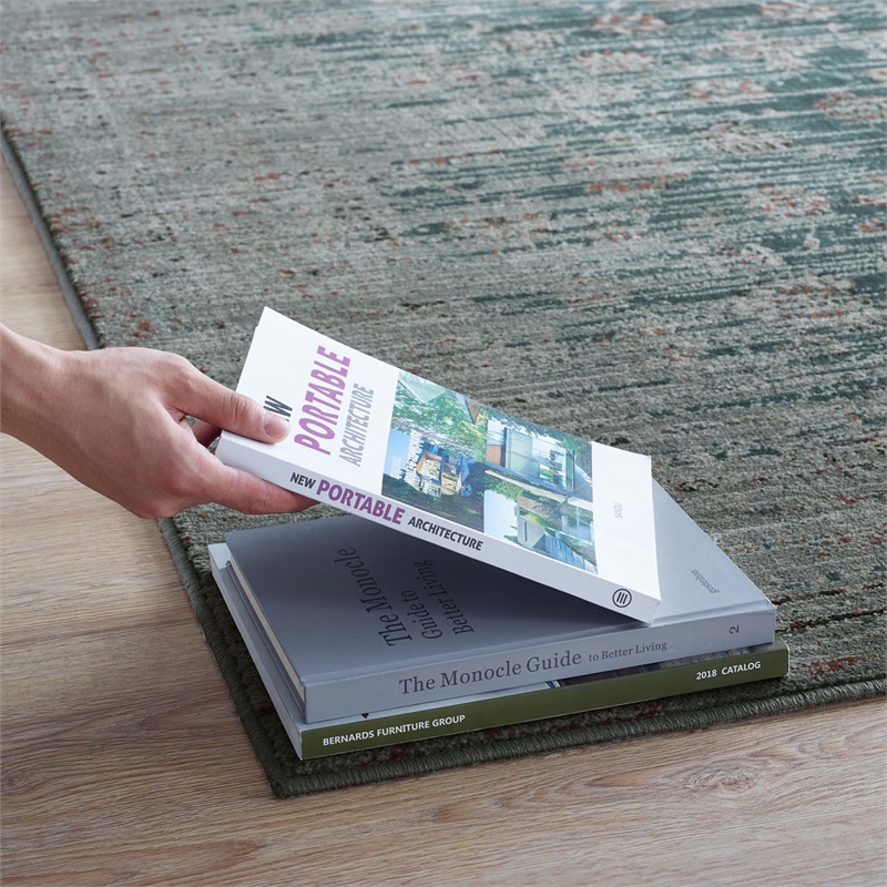 Distressed Contemporary Floral Lattice 8x10 Area Rug